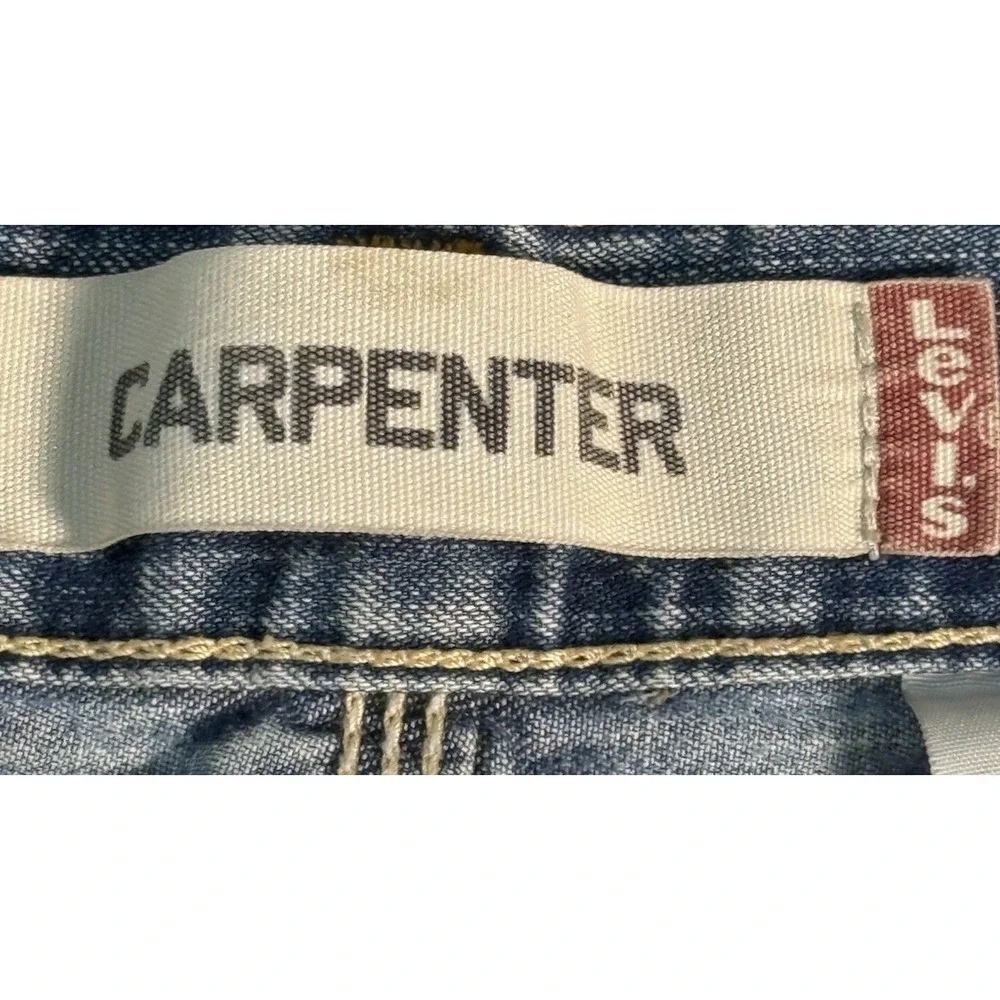 Vintage Levi's Red Tab Baggy Carpenter Jean Shorts Men's 36 Med‎ Wash Denim Y2K